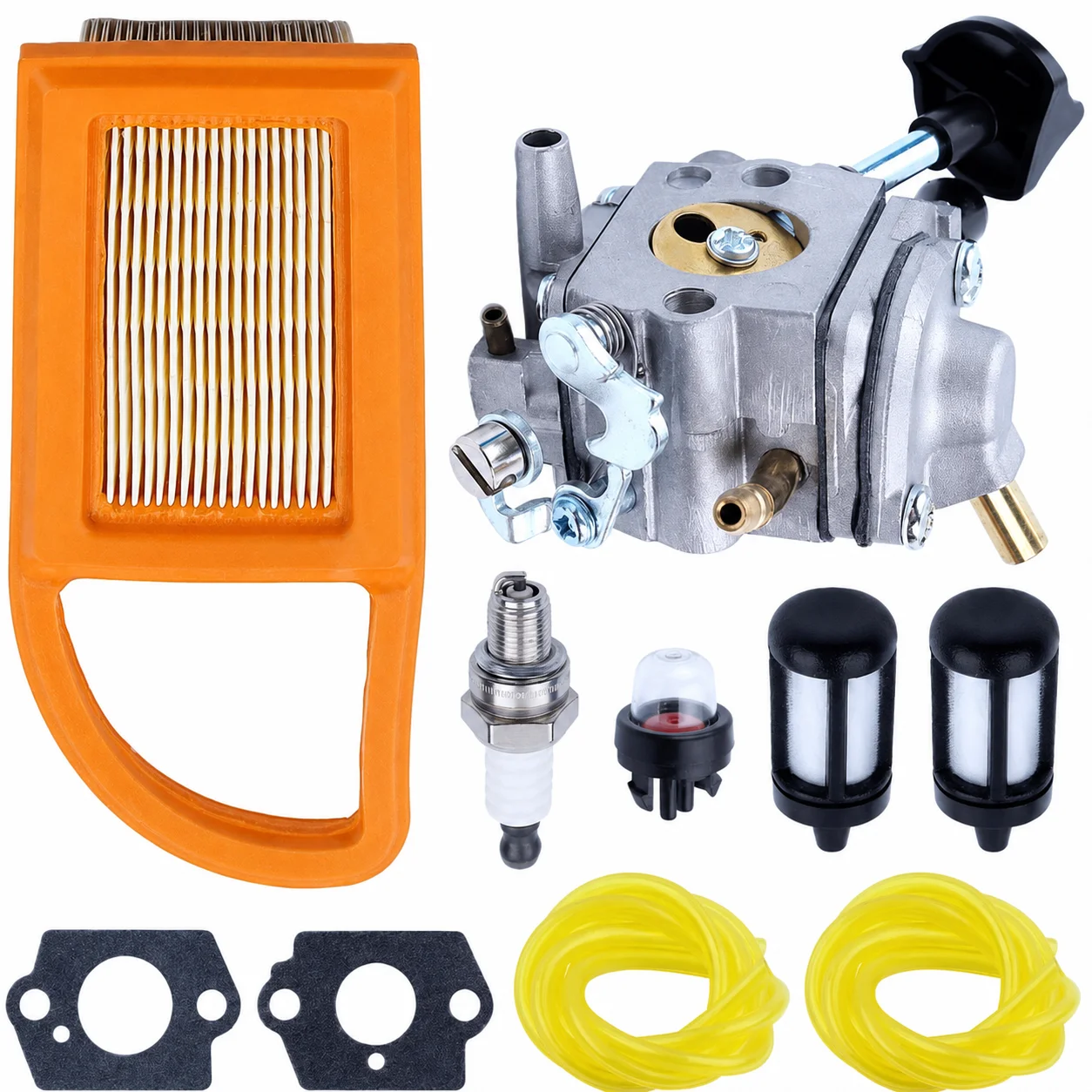 Vergaser-Luftfilter-Primer-Ballon-Kit für Stihl BR500 BR550 BR600 Laubbläser, Zündkerze, Dichtung, Kraftstofffilter, Kraftstoffleitung, Zama C1Q-S183