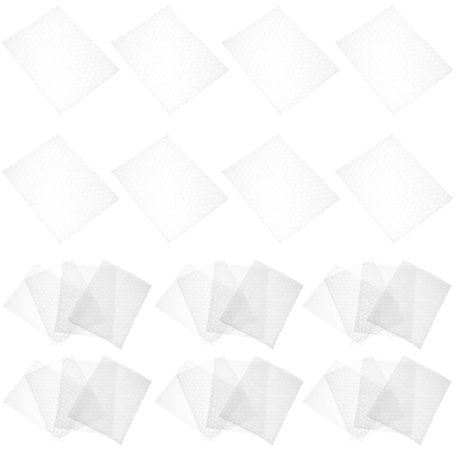 100 pcs 5 91x3 94 Inches Clear Double Layer Shockproof Protective Packing Small Items Storage Shipping