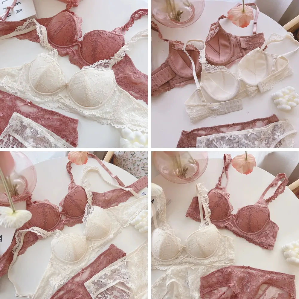 

Sexy Anti-Sagging Lace Bra Set, Push Up Underwire for Large Breasts, Breathable & Comfortable Lingerie