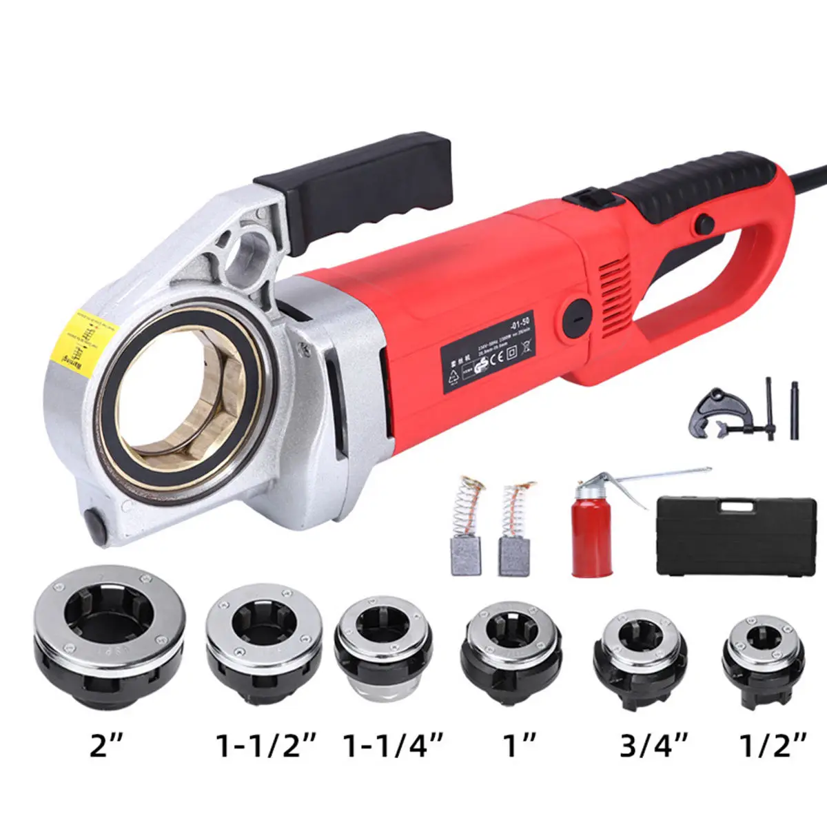 

Threading machine power pipe electric ratchet Four pipe threader machine dies 2000W electric portable pipe threader