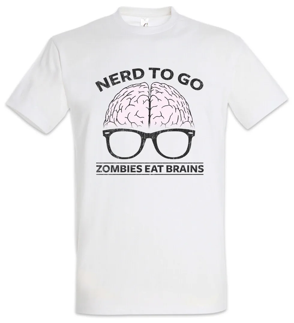 Nerd To Go Camiseta Cerebro Zombies Zombie Fun Geek Admin Coder Developer Gafas