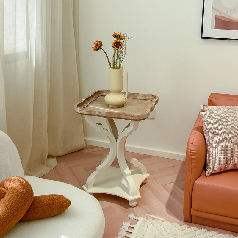 빈티지 러스틱 우드 침대 옆 캐비닛 다층 서랍 정리함 프렌치 팜하우스 스타일 컴팩트 나이트스탠드 수납 솔루션