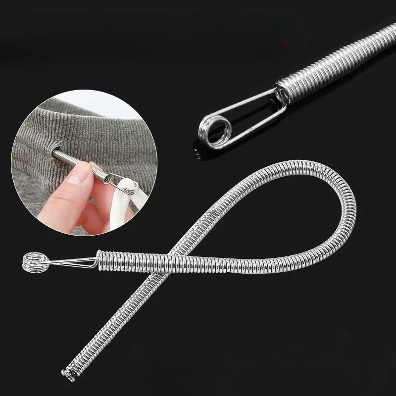 

1/5pcs Bendable Spring Drawstring Threader Clip Pants Hoodies Elastic Band Efficient Rope Threading Tool DIY Sewing Accessories