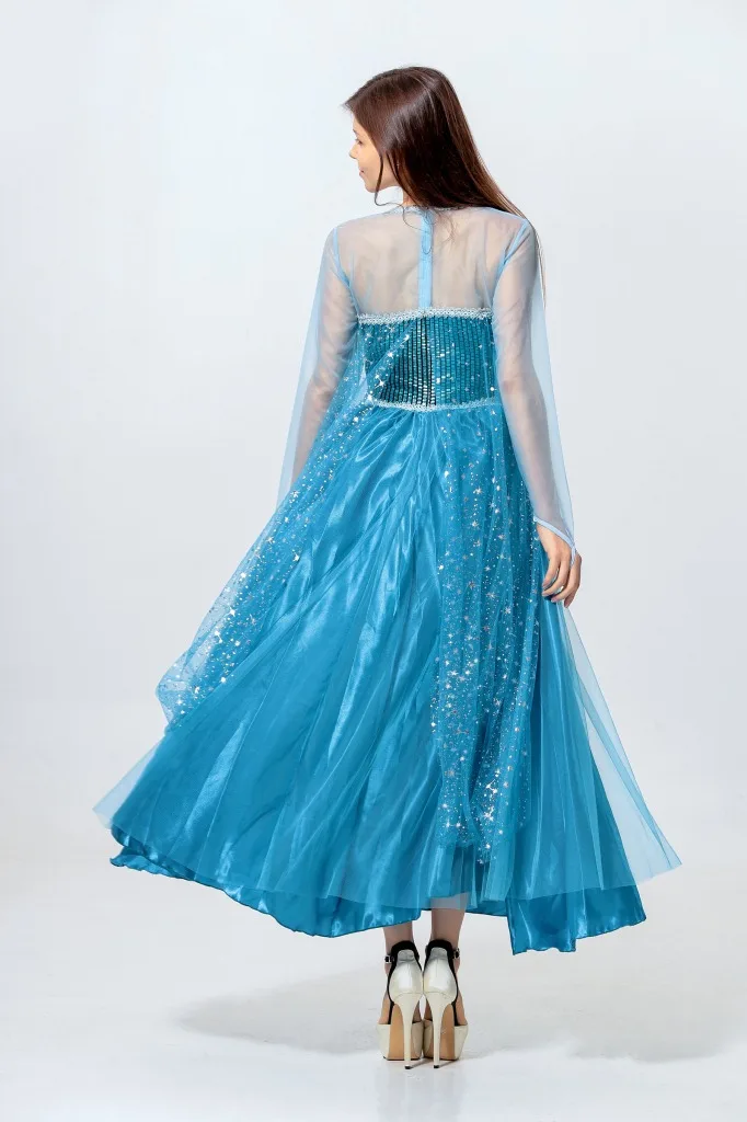 loween Costume  Performance Dr Elsa Princ Long Sve Dr Cinderella Queen Blue  Stage Performance D...