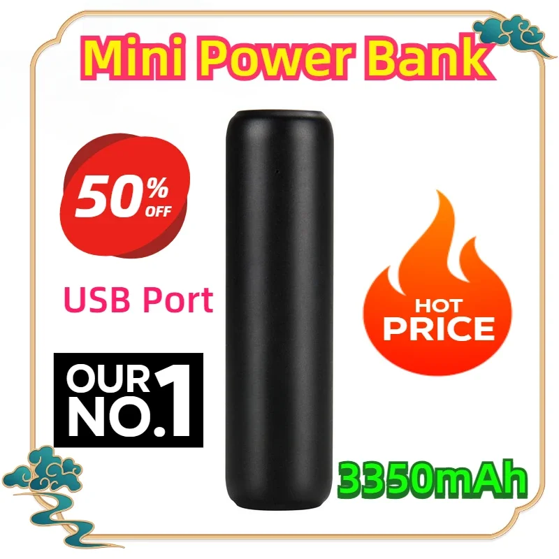 

3350mAh Mini Power Bank With USB Port For IPhone Samsung Xiaomi External Battery Portable Phone Charger Fast Charging