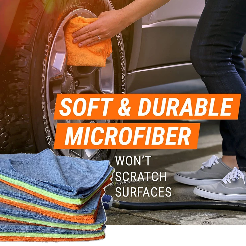 Microfiber Cleaning Cloth Multi-Functional Towels Highly Absorbent Cleaning Rags Lint-Free Streak-Free for Car Kitchen Home