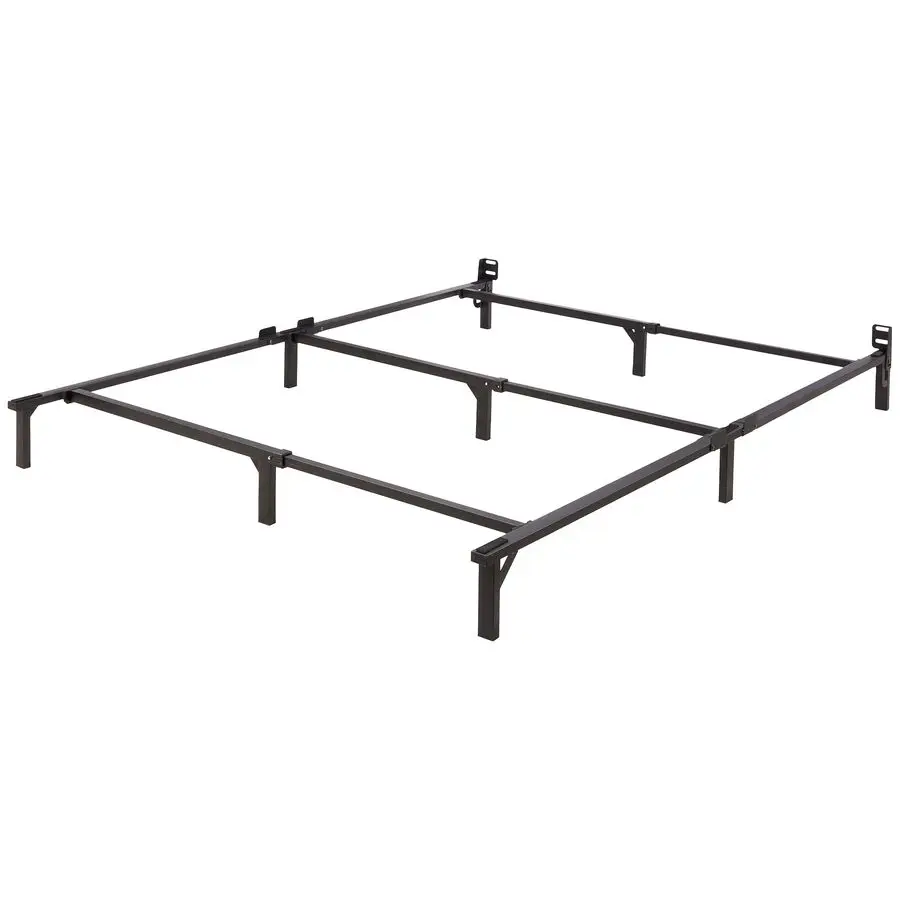 

Basics Metal Bed FrameBox Spring Required, 9Leg Base for Box Spring and Mattress, Queen, ToolFree Easy Assembly, 79.5 L x 59.5 W