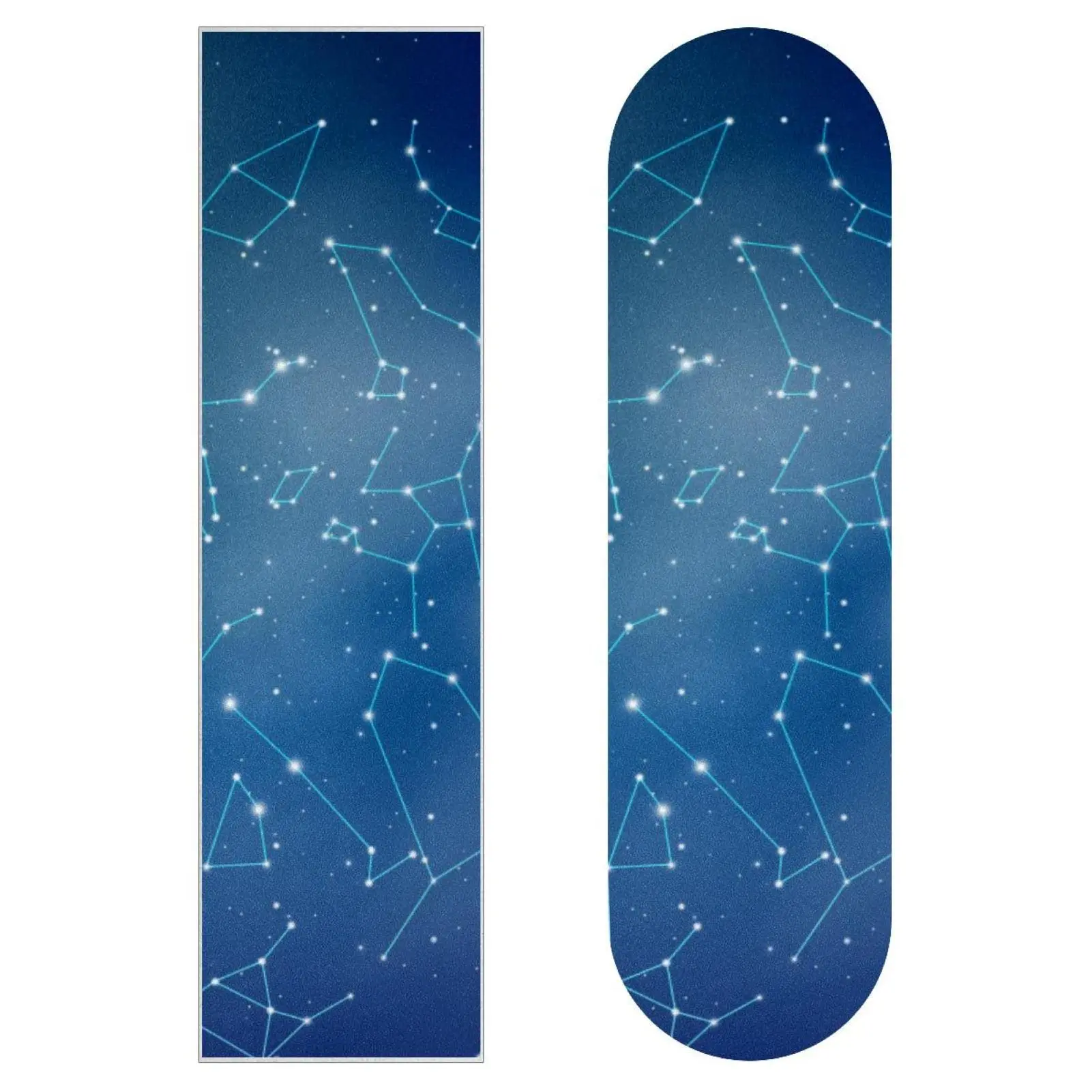 Skateboards Grip Tape Design Constellation Starry Sky Galaxy Longboard Anti Slip Sandpaper Sticker Skateboards Paper 33x9 Inch