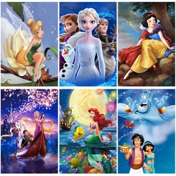 5D bricolage diamant peinture Disney princesse de dessin animé broderie ronde complète mosaïque image de strass décoration pour cadeau de maison