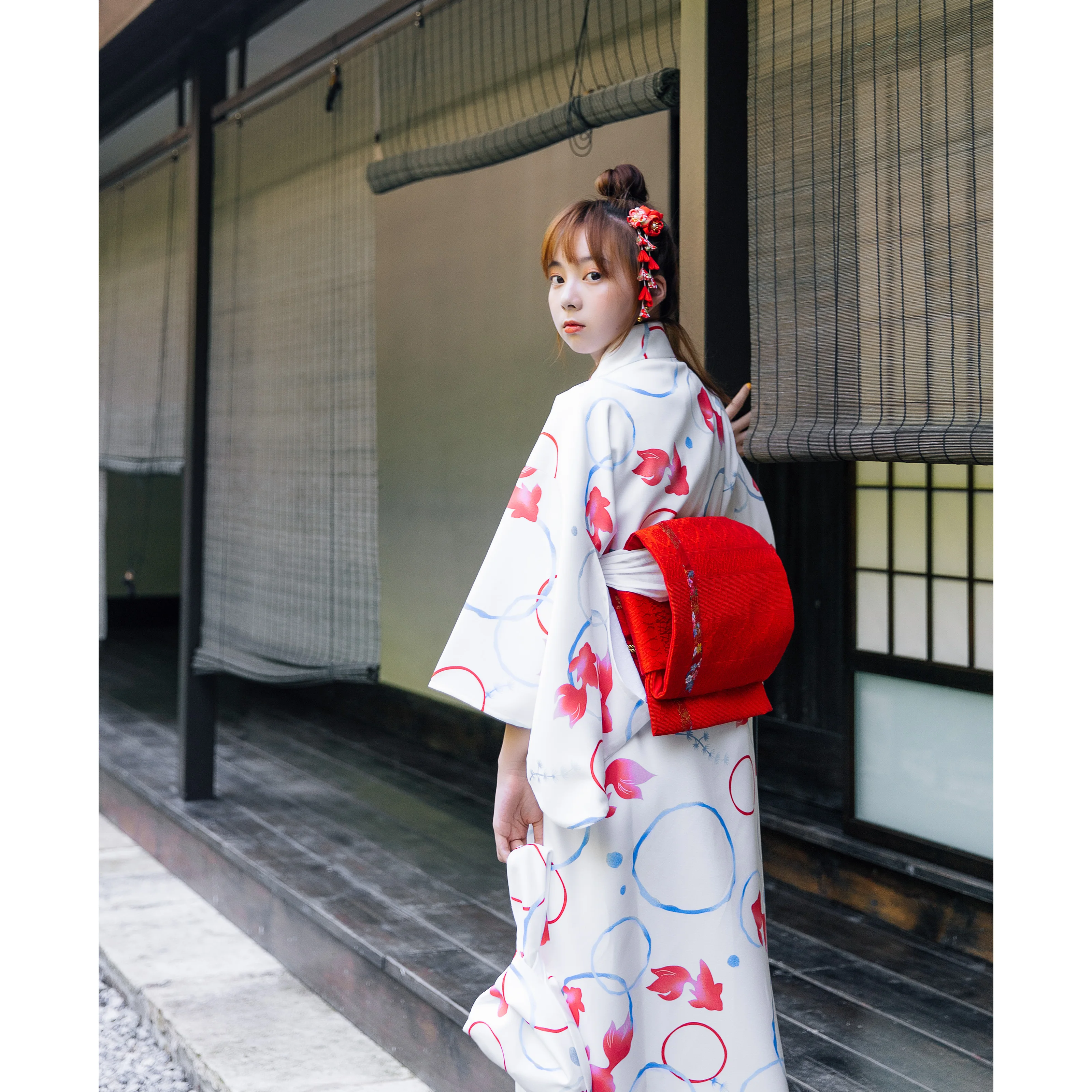 Women Kimono Obi Traditional Yukata Accessories Red Color Dress Girdle Wide Waist Belt Cosplay Costume