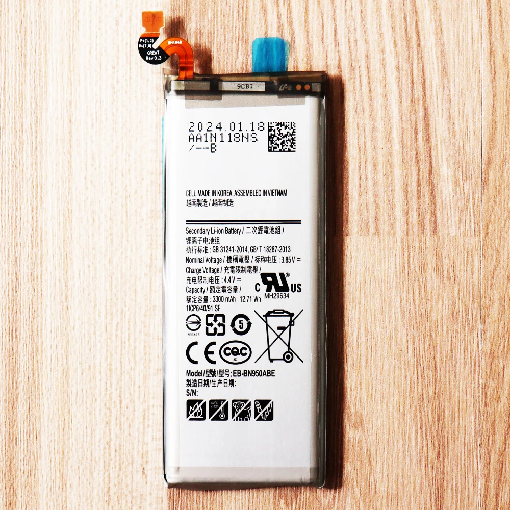 

ISUNOO EB-BN950ABE 3300mAh battery For Samsung Galaxy Note 8 Note8 N950 SM-N950F N950FD N950U/U1 N950W N950N N9500 Bateria+Tools
