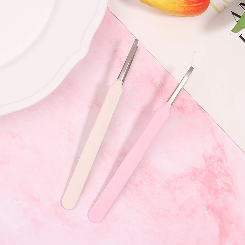 Flache Kopf Augenbraue Pinzette Haar Schönheit Feine Haare Puller Edelstahl Augenbraue Clips Entfernung Haar Entfernung Pinzette Make-Up-Tool