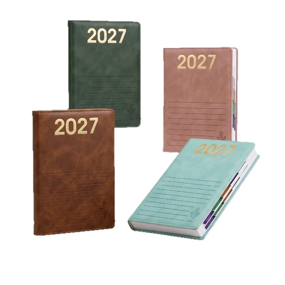 A5 2027 Schedule Planner Habit Tracker Reference Calendars Daily Schedule Planner Stitched-Edge Cover Calendar Layout