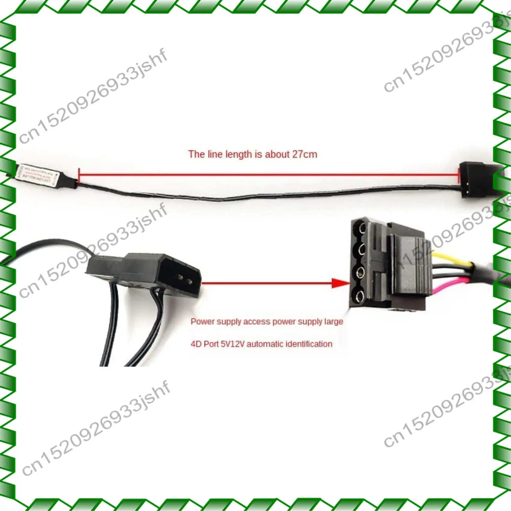 -BOFF Computer Fan Lighting Effect Controller,5V 3-Pin/12V 4-Pin RGB Fan Equipment Wire Control/Remote Controller With On/Off