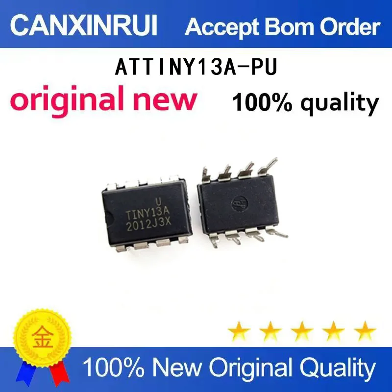 (5-100 Pieces) New original ATTINY13A-PU ATT1NY13A-PU DIP-8 spot chip IC