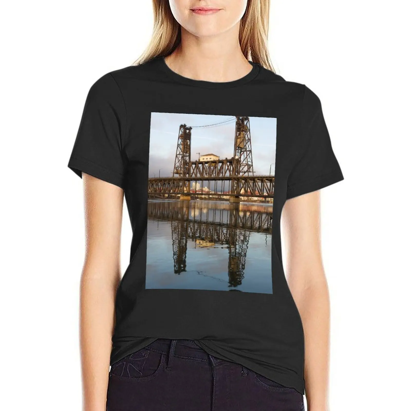 Portland's Steel Bridge T-Shirt blanks aesthetic clothes anime clothes western t shirts for Women