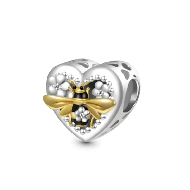 European 925 sterling silver exquisite luminous bee honey pot bead decoration Diy Fit original bracelet necklace women's jewelry view 4