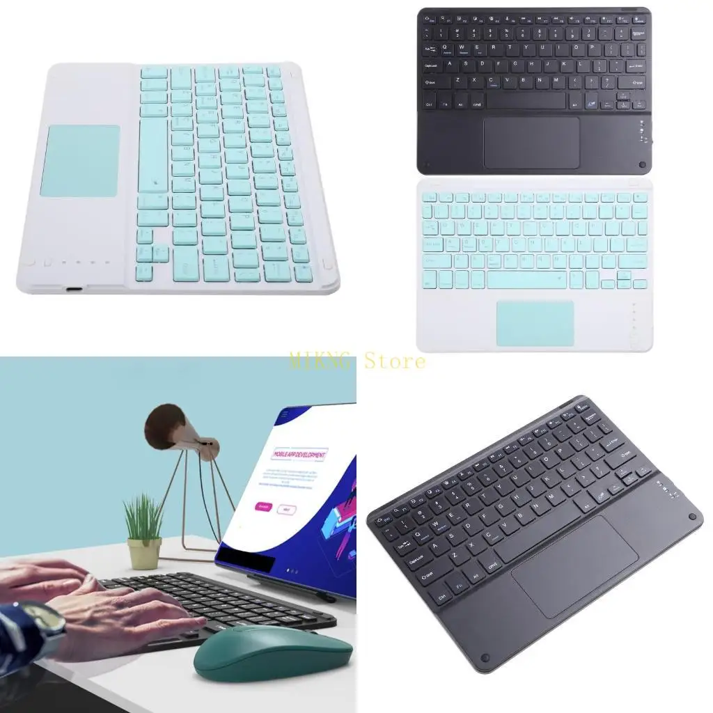 

Беспроводная Bluetooth-совместимая клавиатура с сенсорной панелью, USB-аккумулятором, встроенным мультитач для ПК, ноутбука,