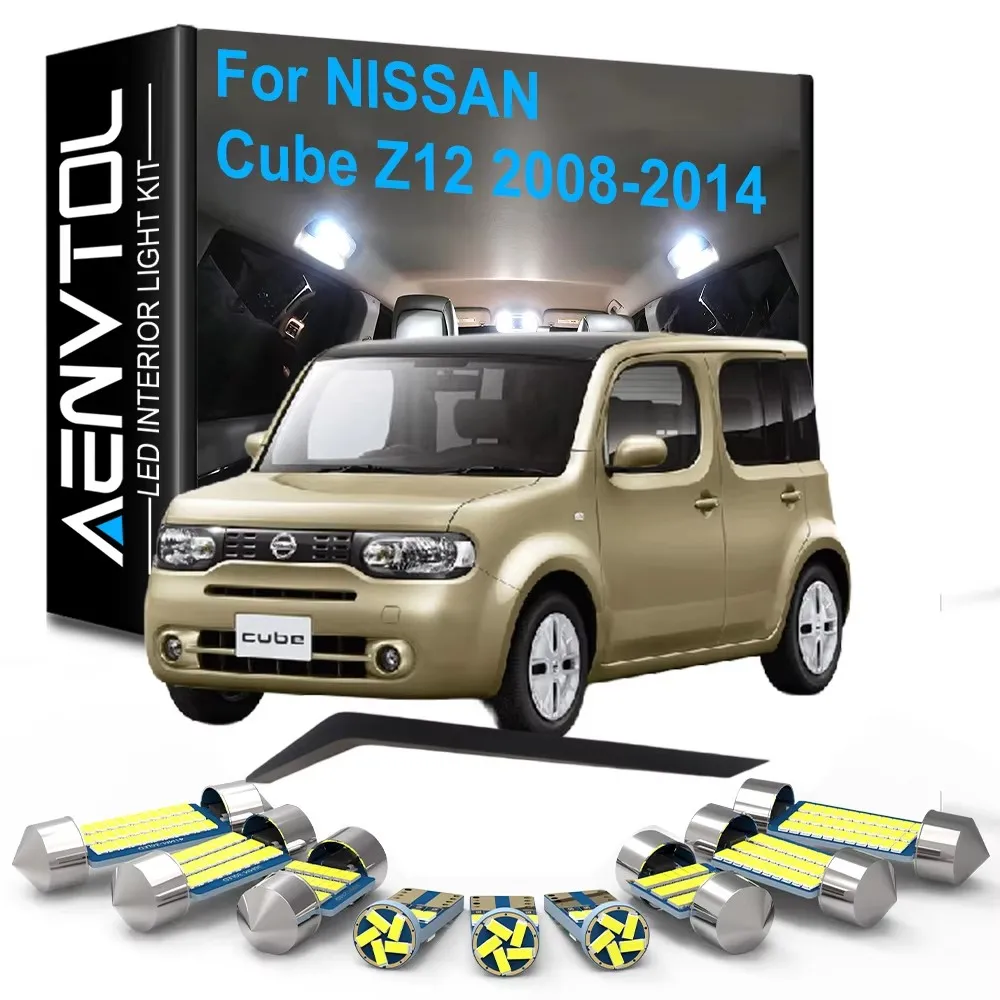 10 قطعة LED أضواء داخلية Canbus لنيسان مكعب Z12 2008 2009 2010 2011 2012 2013 2014 قبة القراءة الجذع لوحة ترخيص مصباح