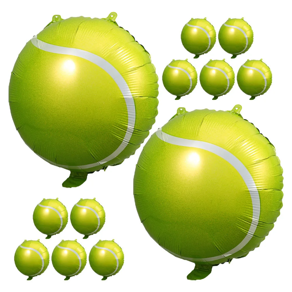 

12Pcs Inflatable Tennis Ball Balloons Birthday Party Sports Themed Decorative Supplies Tennis Balloon Balloons