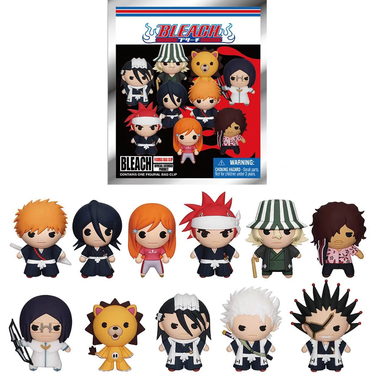 1pc BLEACH Officially Licensed Mystery Bulk Bag Clip Keychain Random One Rukia or Other Characters for Mom and Friend Gifts