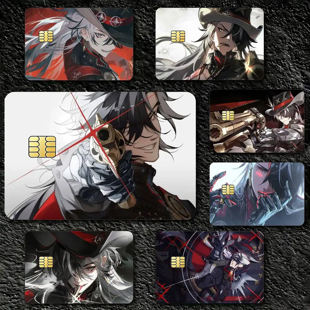 

Cartoon H-HonkaiStar R-Rail B-Boothill Credit Card Skin Stickers For VISA Bank Bus Metro Access Card Protective