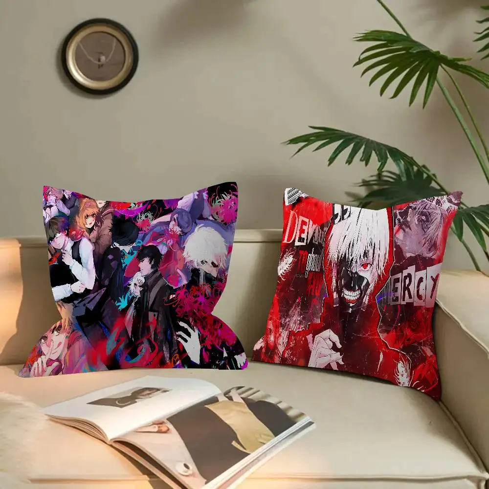 Japan Manga Tokyo Ghoul Cushion Cover Polyester Sofa Cushions Decorative Throw Pillows Home Decoration Pillowcover