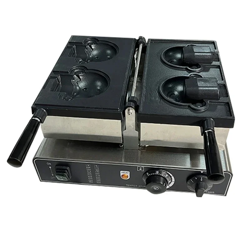 قطعتان من صانعة الوافل على شكل دب، خباز مخروطي آيس كريم تاياكي برأس واحد للكعك والوجبات الخفيفة، أداة حلوى غير لاصقة يمكنك صنعها بنفسك #4