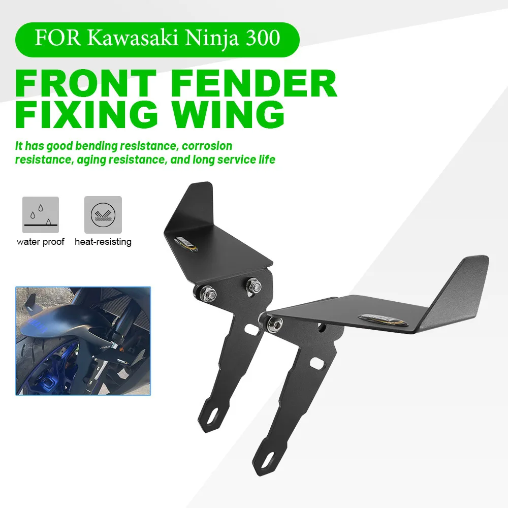 Motorcycle Front fender fixed Wing For KAWASAKI Ninja300 Ninja250 EX300 EX250 Z300 7250 2013-2017 adjustable Aerodynamic Winglet