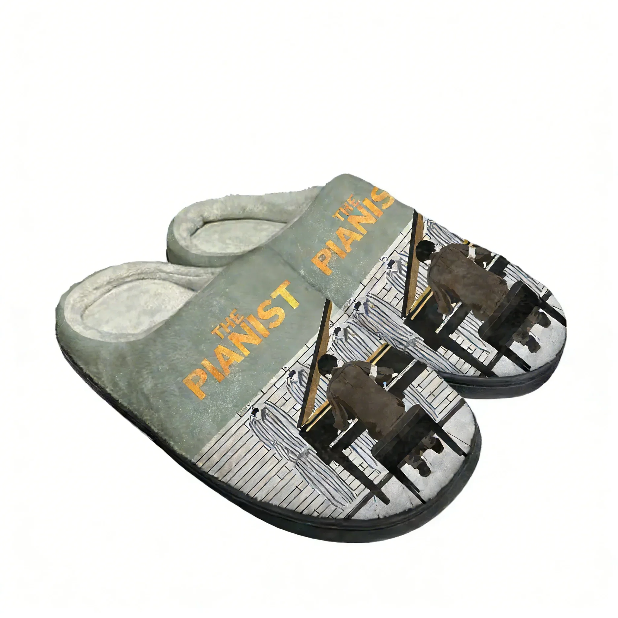 

The Pianist Cotton Shoe Family Slipper Mens Womens Teenagers High Quality Fashion Plush Indoor Casual Warm Shoes Custom Slipper
