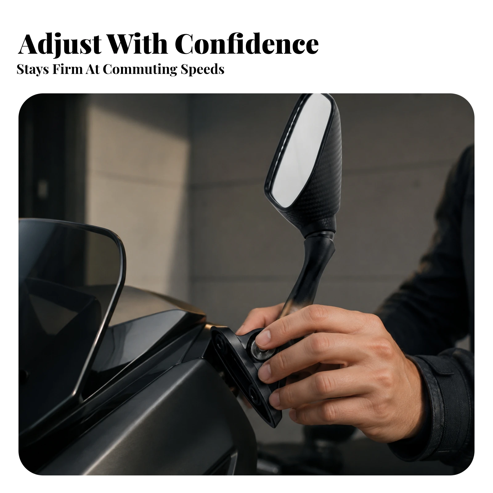 Motorcycle Rear-View Mirror Assembly Easy to Install Motorcycle Side Mirrors Long-Lasting Vibration-Resistant