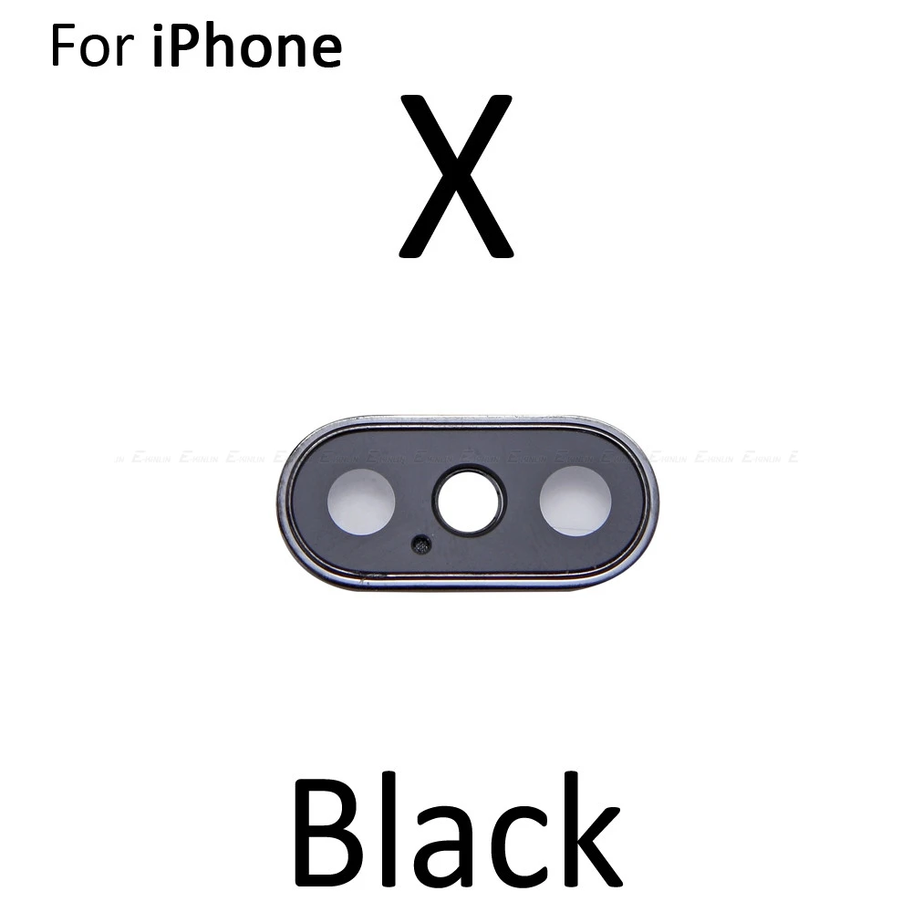 Back Rear Camera Lens Glass Ring Cover With Frame Holder For iPhone X 7 8 Plus Replacement Parts