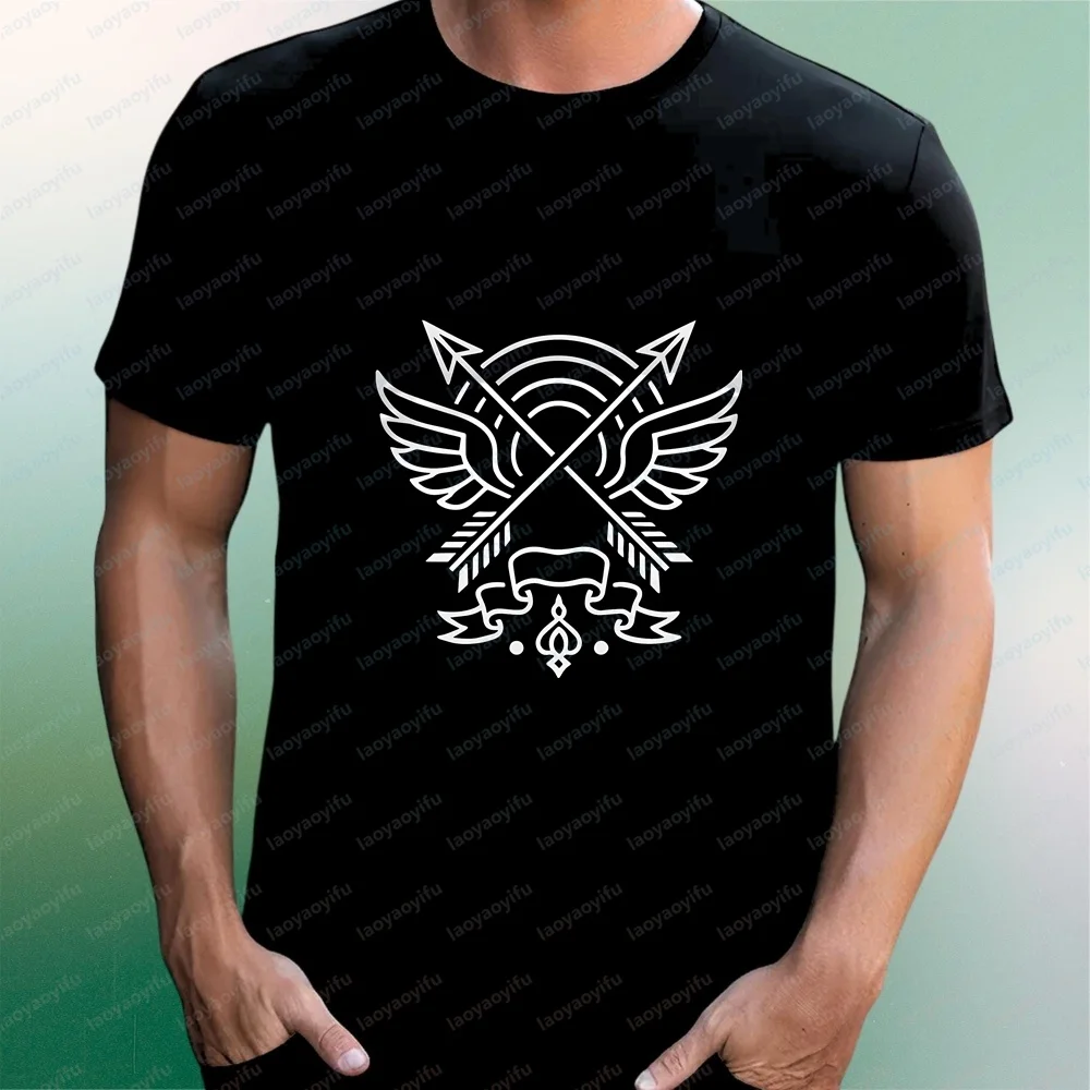 Archery Bow Target Archer Wings - Printed Shirt - Trendy Unisex Short Sleeve T-Shirt for Both Men and Women - Large Size