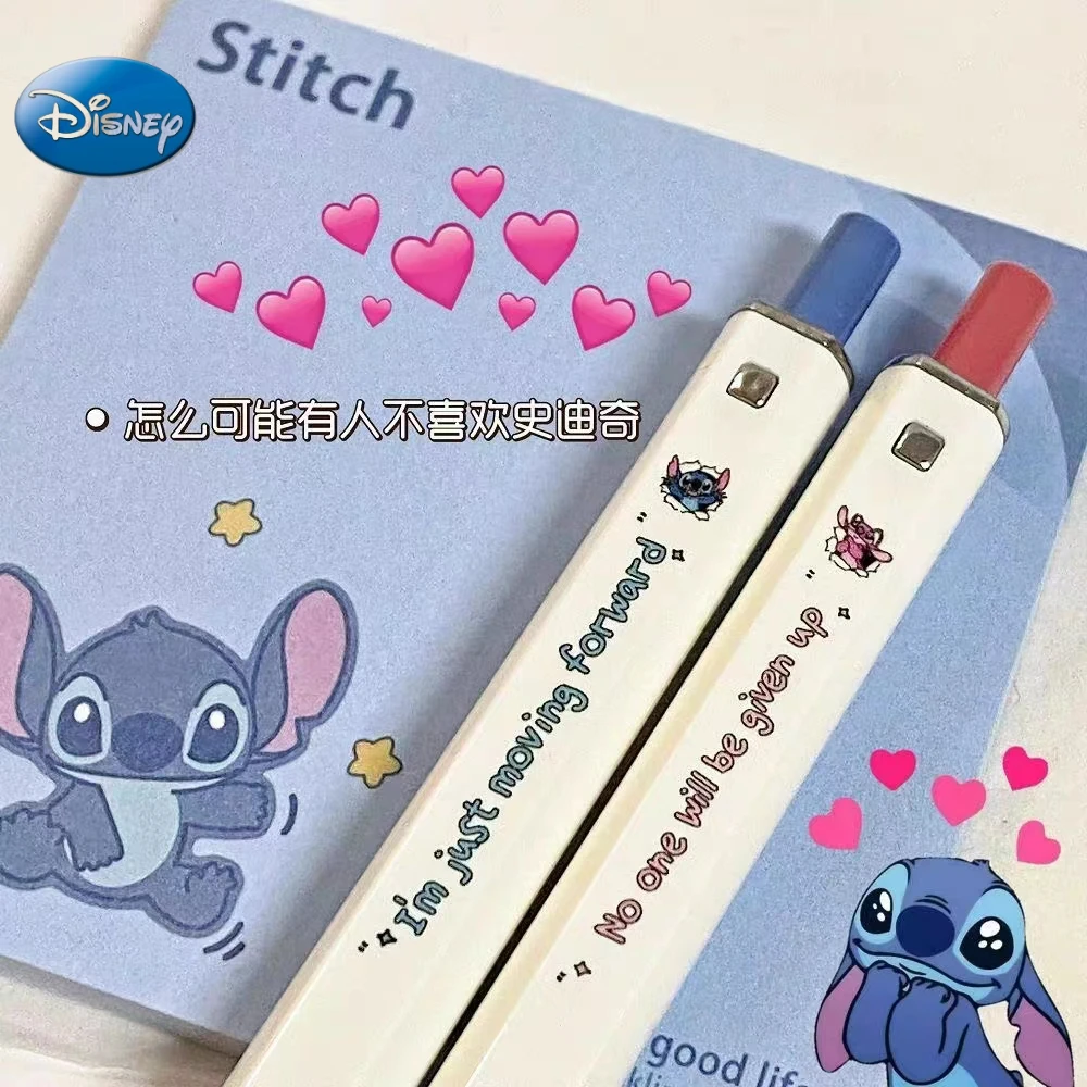 Disney Lilo and Stitch 0.5mm Gel Pen Kawaii Stationery Student School Supplies Cute Signature Pen Gift Items for Chirden