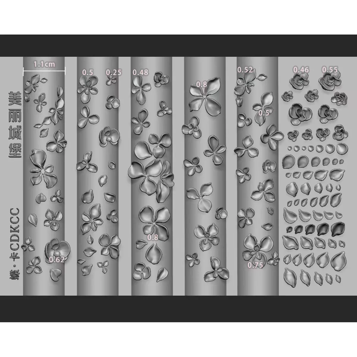 1pc Magnolia Blume Schlange Rose Blume 3D Acryl Nagel Form Nail art Dekorationen Silikon Stanzen Platten Nagel Zubehör