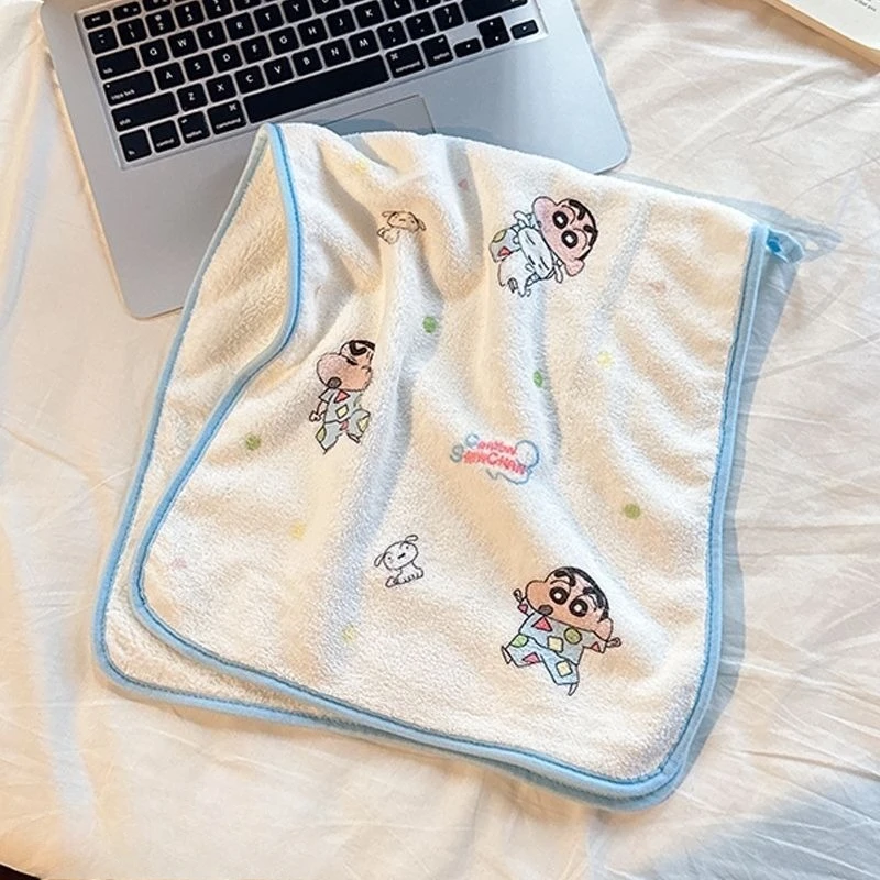 New Crayon Shin-chan Towel Anime Figures Cartoon Water Absorbent Quick-Dry Pochi Hand Towel ACG Goods Home Textile 2026 Gift image 4