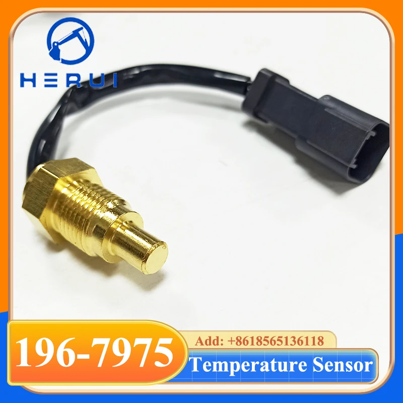 196-7975 1967975 Water Temp Sensor for Excavator E320B E320C Excavator Spare Parts Heavy Duty Accessories