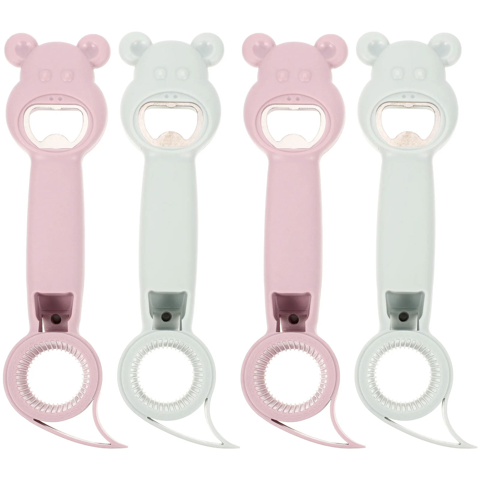 

4Pcs BottleOpener Multifunctional ForBeer Can KitchenHome WearResistant LidRemover NonSlip
