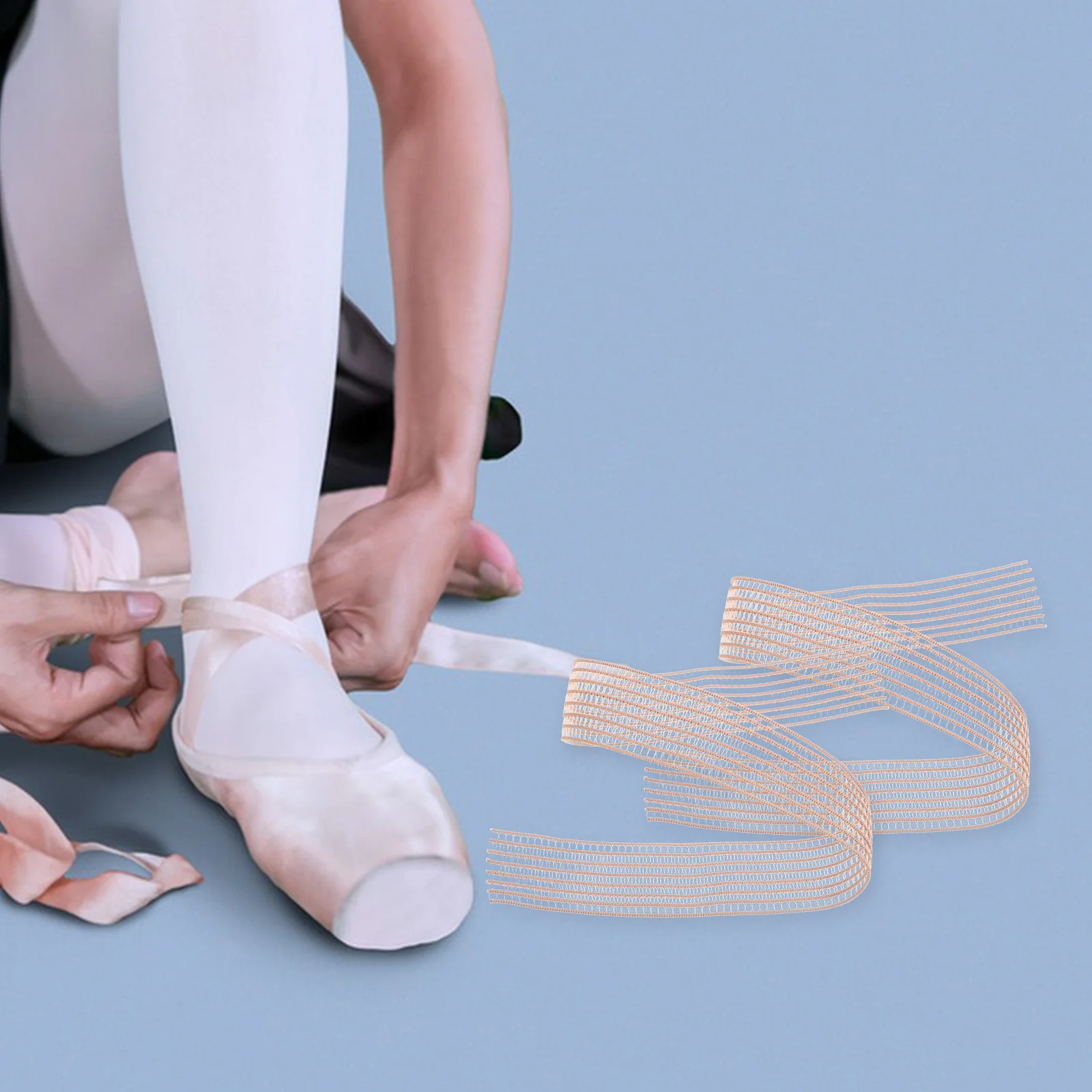 قطعتان من أحذية الباليه غير المرئية، شريط مطاطي لأحذية مدببة، ملابس آمنة لعروض الجاز الحديثة باليه #3
