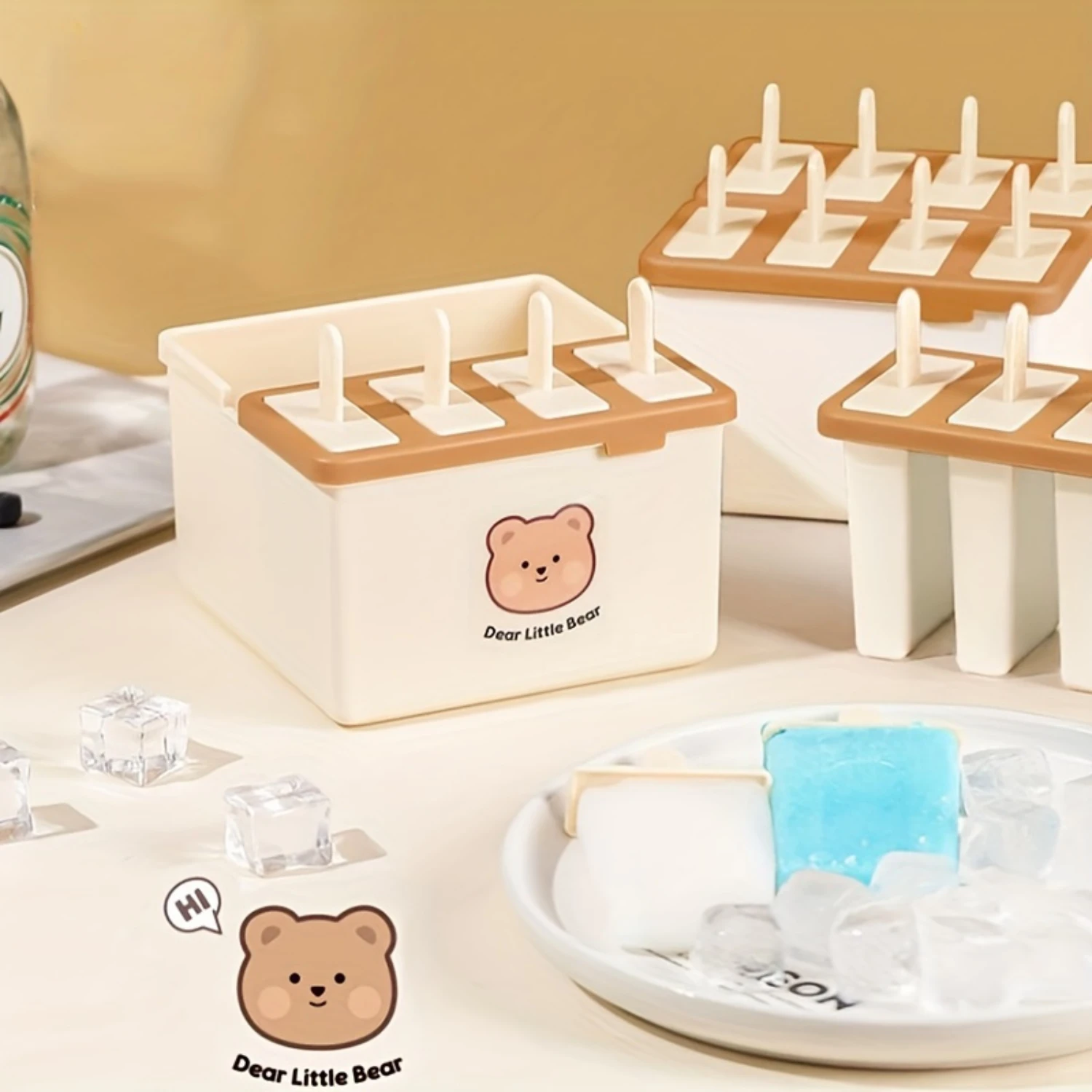 2 Set, Popsicle Mold, Creative Popsicle Mold, Plastic Popsicle Mold, Ice Cream Mold,  Ice Cube Box, Household Popsicle Mold, Saf