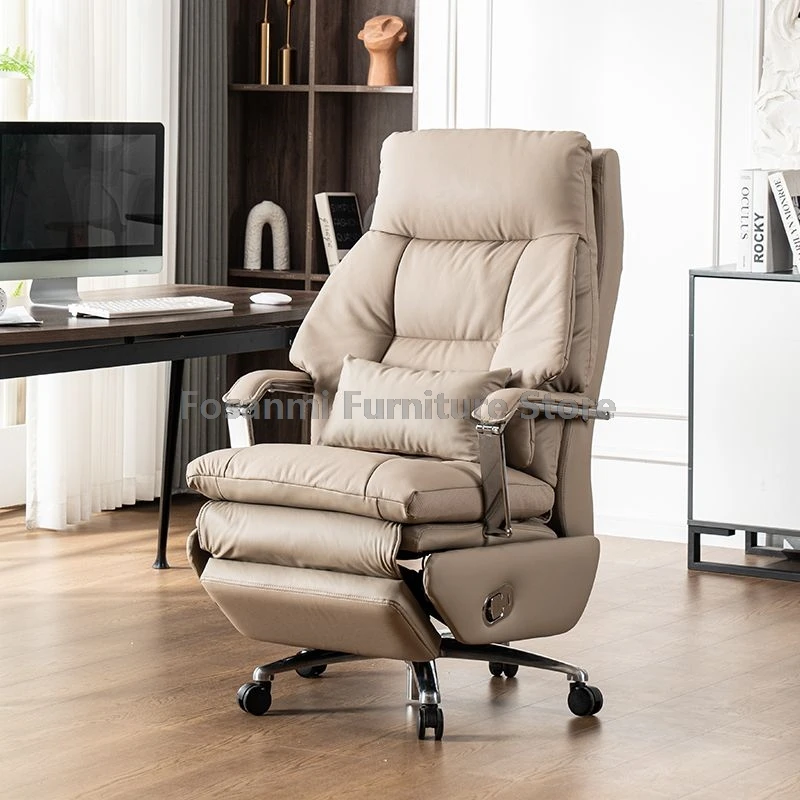 Ergonomic Office Chair with Armrests Boss Leather Desk Chair Lumbar Support Computer Swivel Chair For Office and Home Gamers