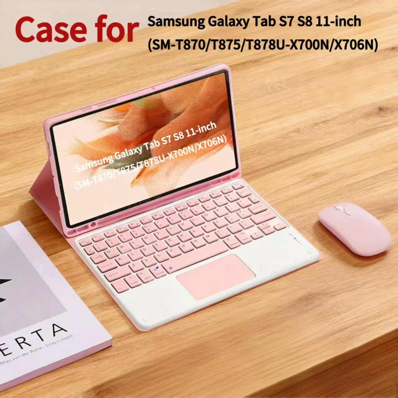 

Case for Samsung Galaxy Tab S7 /S8 11" protective case detachable keyboard cover for Tab S8 /S7 SM-T870/T875/T878U-X700N/X706N