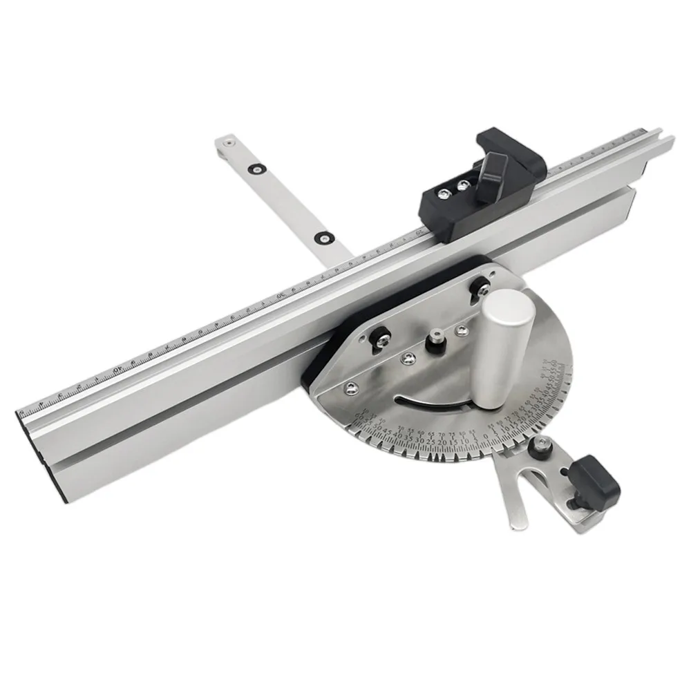 Precision Miter Gauge 27 Angles with Aluminum Miter Fence W/ Flip Stop 60 Degree Angled Ends for Table Saw Repetitive Cut