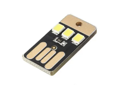 10PCS Mini Night USB LED Keychain Portable Power White Board Pocket Card Lamp Bulb LED