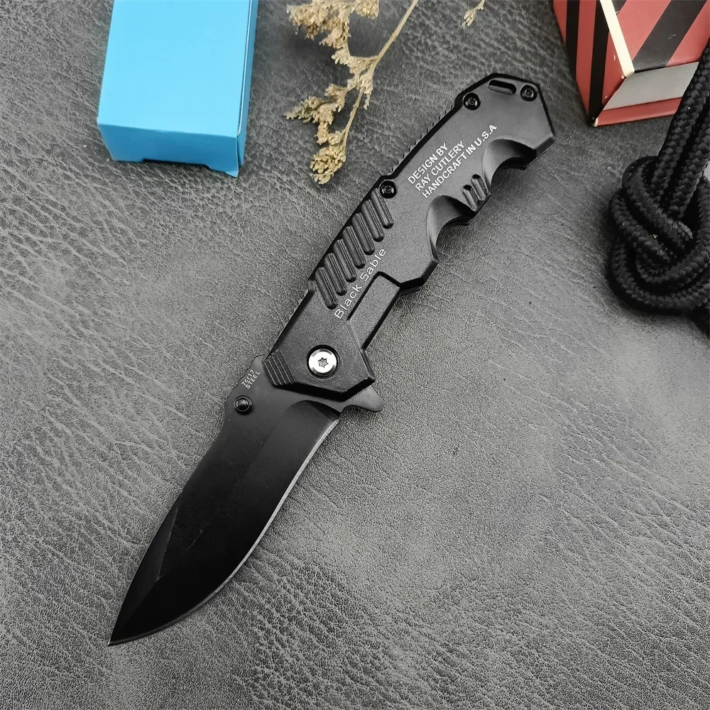 CD 217 Folding Pocket Knife 5Cr13Mov Blade Aluminum Handle Sharp High Hardness Outdoor EDC Survival Camping Hiking Hunting Tools