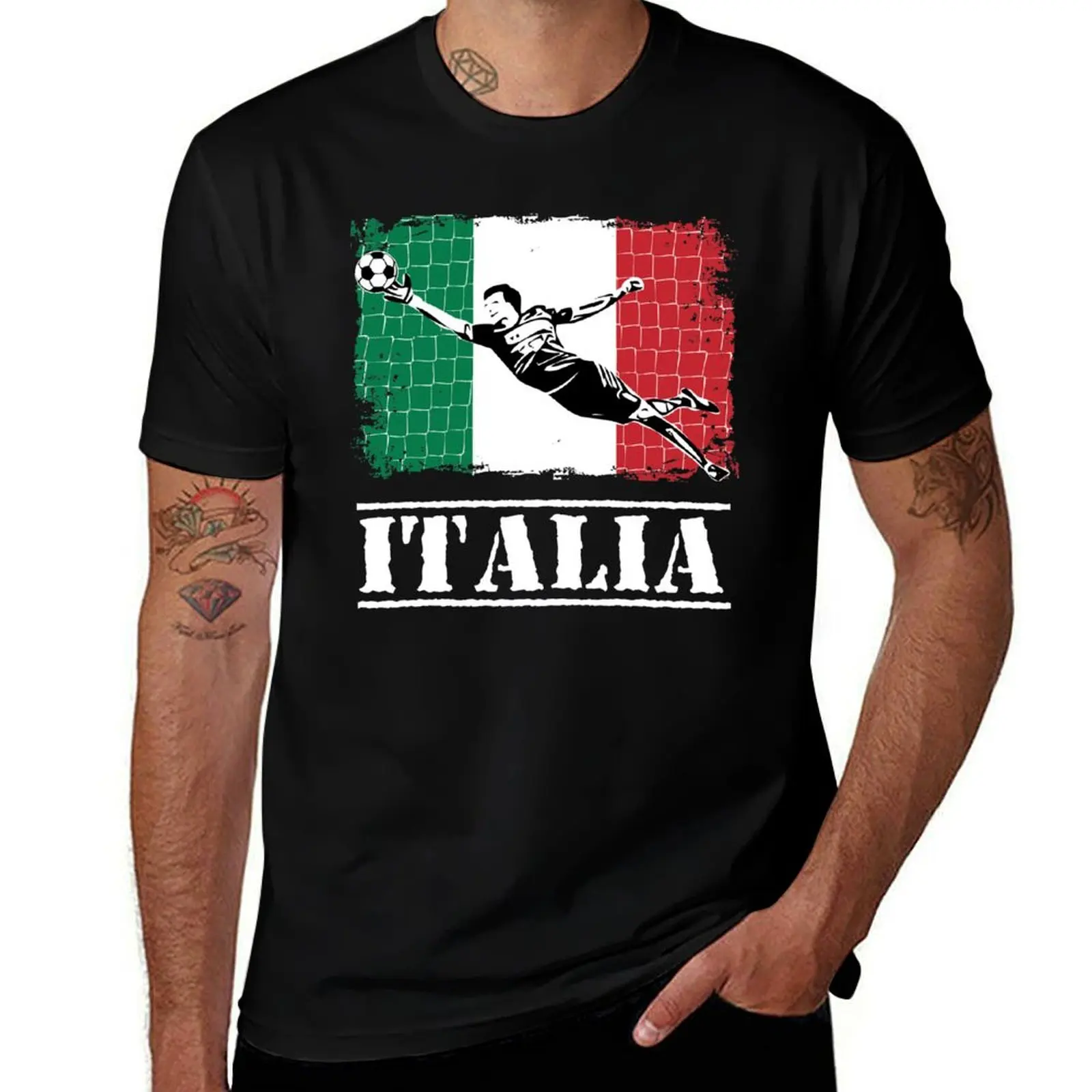 

Italia Soccer Goalie Goal Keeper Shirt T-Shirt essential t shirt t shirt man cotton T-Shirt