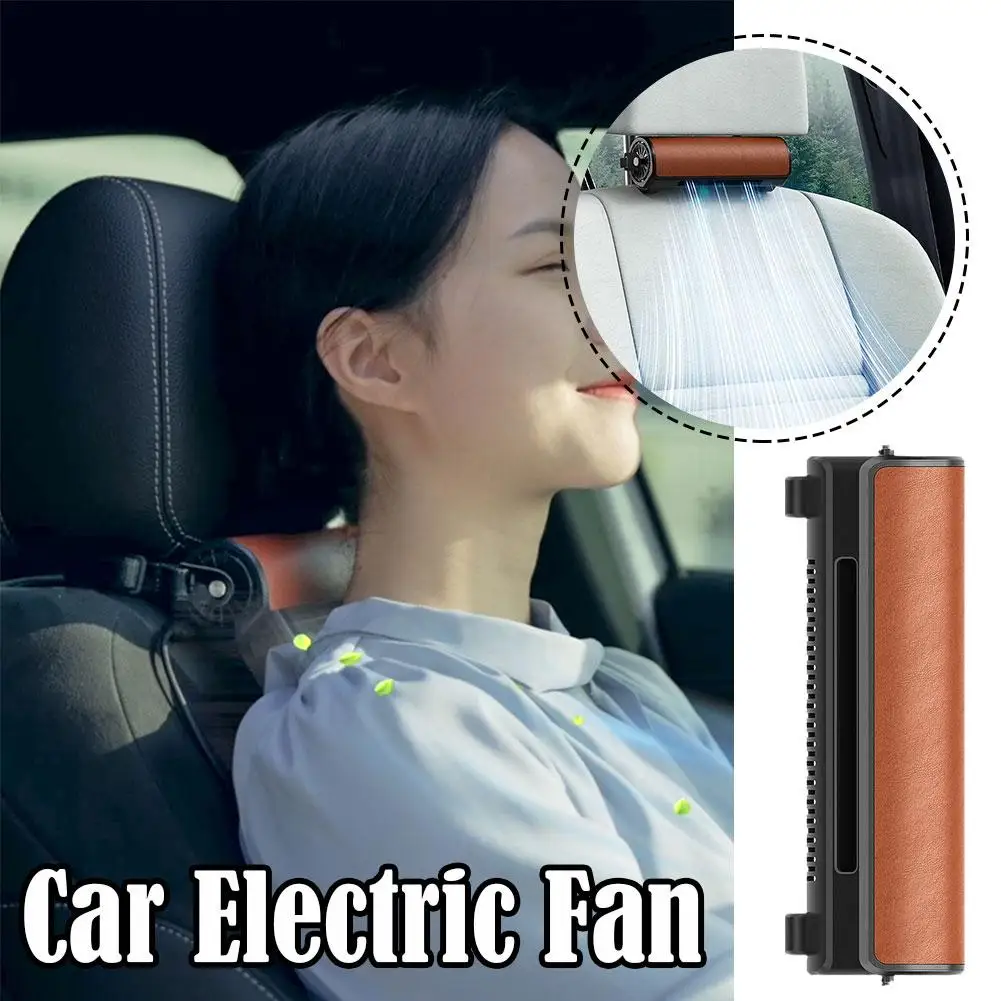 Portable Car Seat Fan with Strap USB Powered Car Headrest Pillow Fan for Car Truck Tent Sleeper Cab