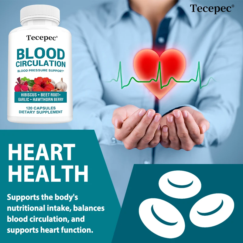 

Blood Circulation Supplement - Supports Heart Health, Blood Circulation and Energy Levels, Antioxidants