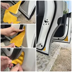 4Pcs Car Nighttime Door Opening Warning Reflective Sticker Decoration For Smart Elf 1 # 3# Car Accessories Interior