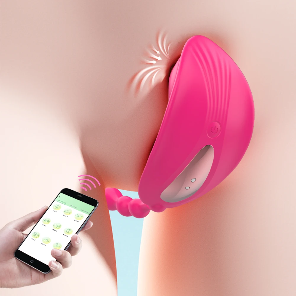 Bluetooth App Remote Control  Sucking Vibrator Wearable Vagina Sucker Clitoris Stimulator Vibrating Panties Sex Toys For Women